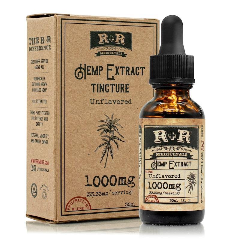 CBD Tinctures R+R Medicinals - Tincture Unflavoured - 1000mg