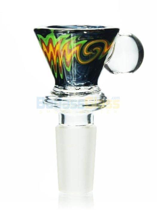 Bong bowls 14mm Black Rasta Slide