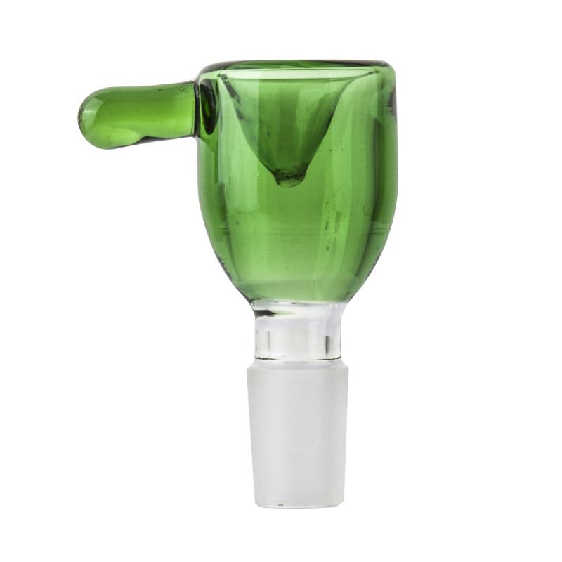 Bong Attachments 14mm Male Green Glass Bong Bowl