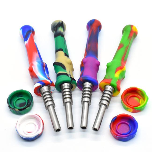 dab rigs Silicone Nectar Collector with 14mm Titanium Nail