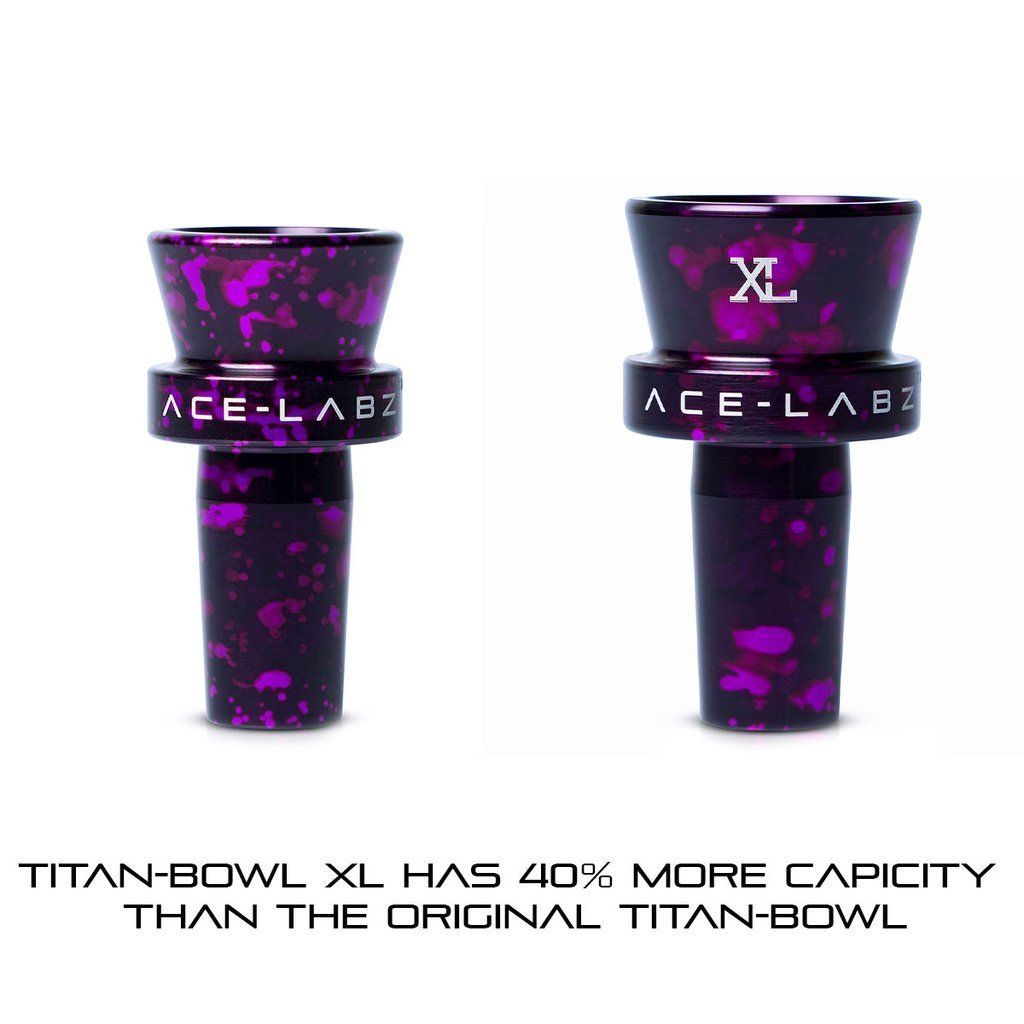 Bong bowls XL Metal Bowl - Purple and Black