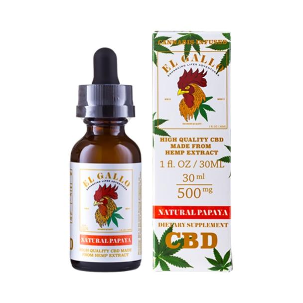 CBD Tinctures El Gallo - CBD Tincture - Natural Papaya - 500mg
