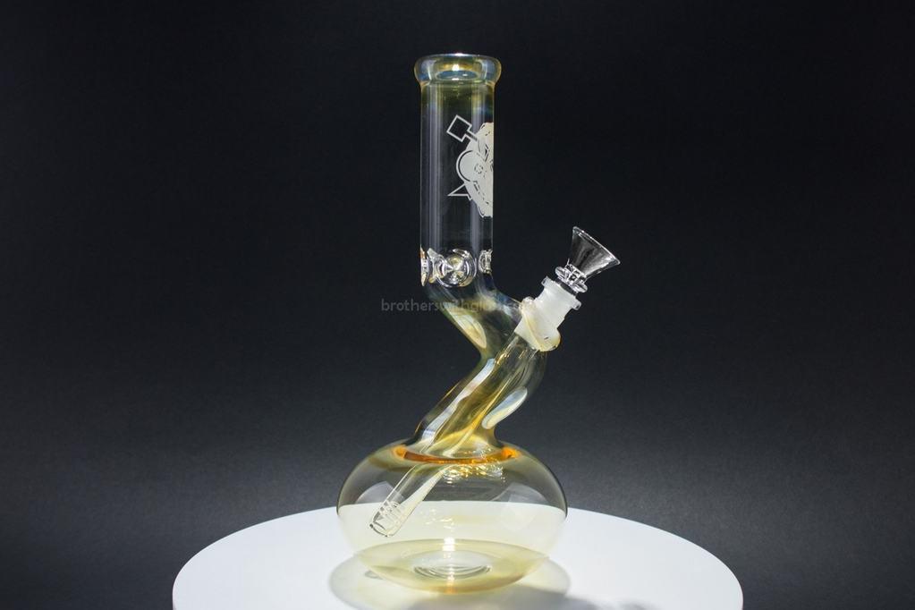 Glass bongs HVY Glass 10 In Bubble Fumed Bent Neck Bong