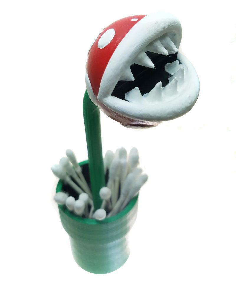 Bowl pieces Pirhana Plant Mario Q-Tip Holder