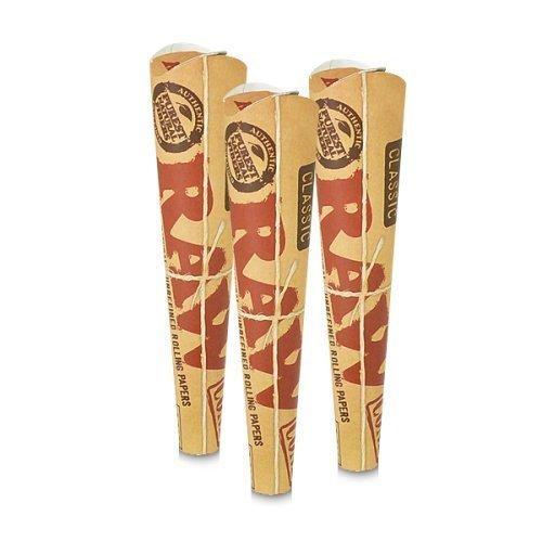 Roll-your-own accessories Raw Classic Rolling Paper Cones Natural Hemp