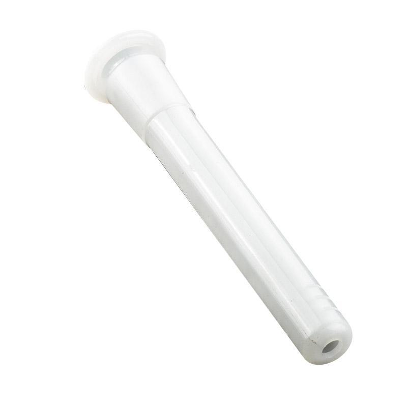 Bong Attachments 4.7" 18mm To 14mm Inside-Cut Slitted Diffuser Downstem (White)