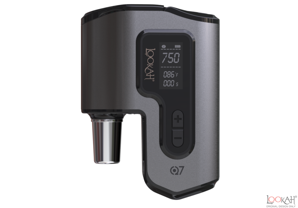 Vaporizers Gray Lookah Q7 mini enail banger fit onto Water Pipes and dab rigs