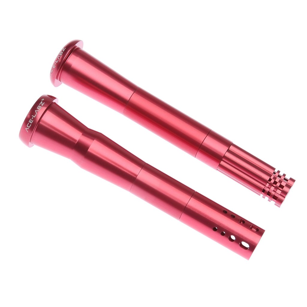 downstem and bowl Metal Adjustable Downstem - Red