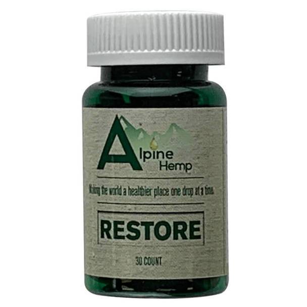 CBD Capsules Alpine Hemp - CBD Capsule - Restore - 20mg