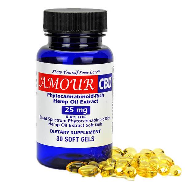 CBD Capsules AmourCBD - CBD Soft Gel 30 Count - 25mg