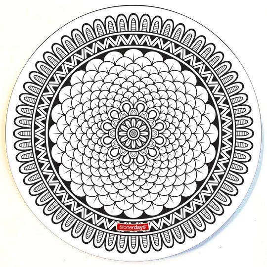 dab accessories BLACK AND WHITE "COLOR ME" DABMAT