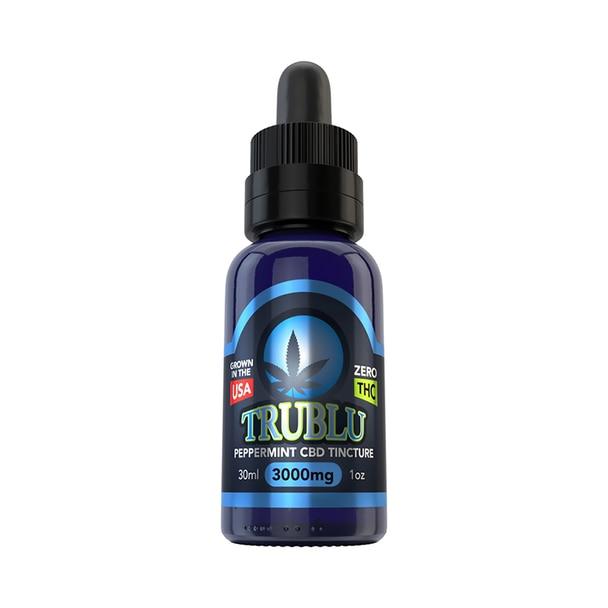 CBD Tinctures Blue Moon Hemp - CBD Tincture - Tru Blu Peppermint - 3000mg