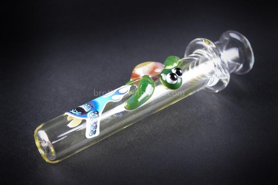 Hand pipe Chameleon Glass Pond Life Chillum Hand Pipe - Baby Turtle