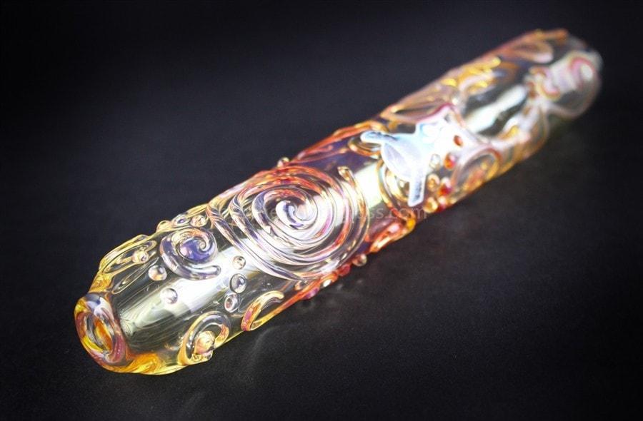 Hand pipe Chameleon Glass Kobaya Ashi Maru Steamroller Hand Pipe - Fumed