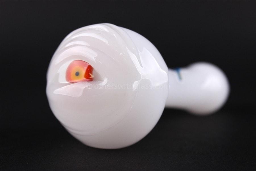 Hand pipe Chameleon Glass Cyclops Eye Ball Jade White Hand Pipe