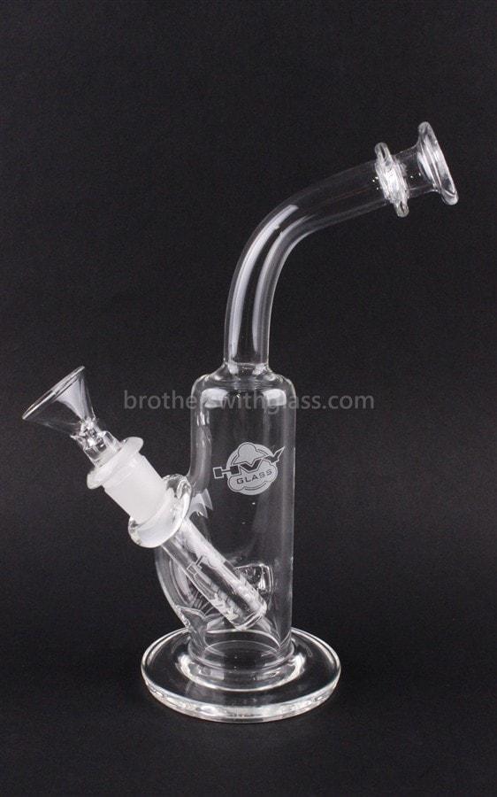 Glass pipes HVY Glass Mini Bent Neck Bubbler Water Pipe - Clear