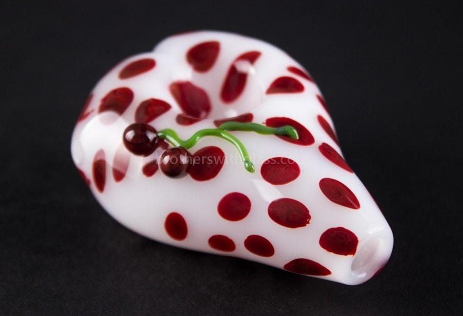 Hand pipe Mathematix Glass Heart Shaped Cherry Hand Pipe