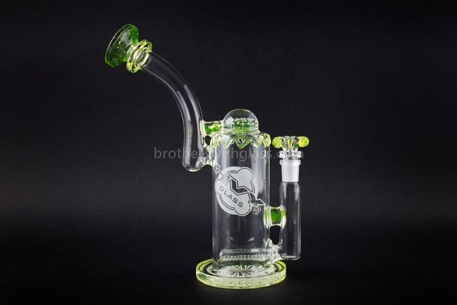 Glass pipes HVY Glass Heady Illuminati UV Reactive Inline Bubbler Water Pipe