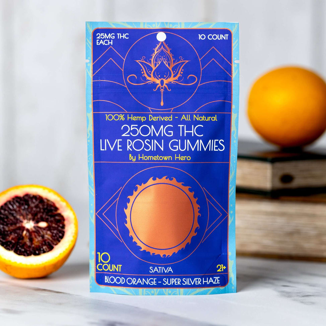 Delta-9 Live Rosin Gummies (Blood Orange)