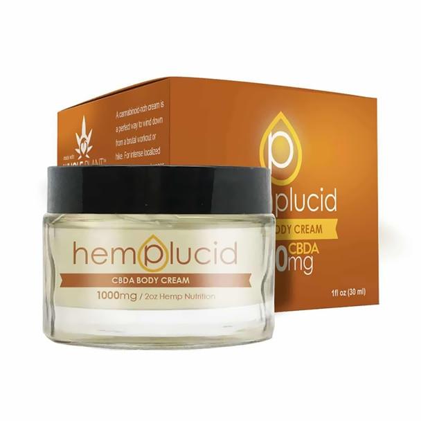 CBD Cream Hemplucid - CBD Topical - CBDA Body Cream - 1000mg