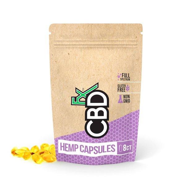 CBD Capsules CBDfx - CBD Gel Capsules - 8 Count Pouch - 25mg