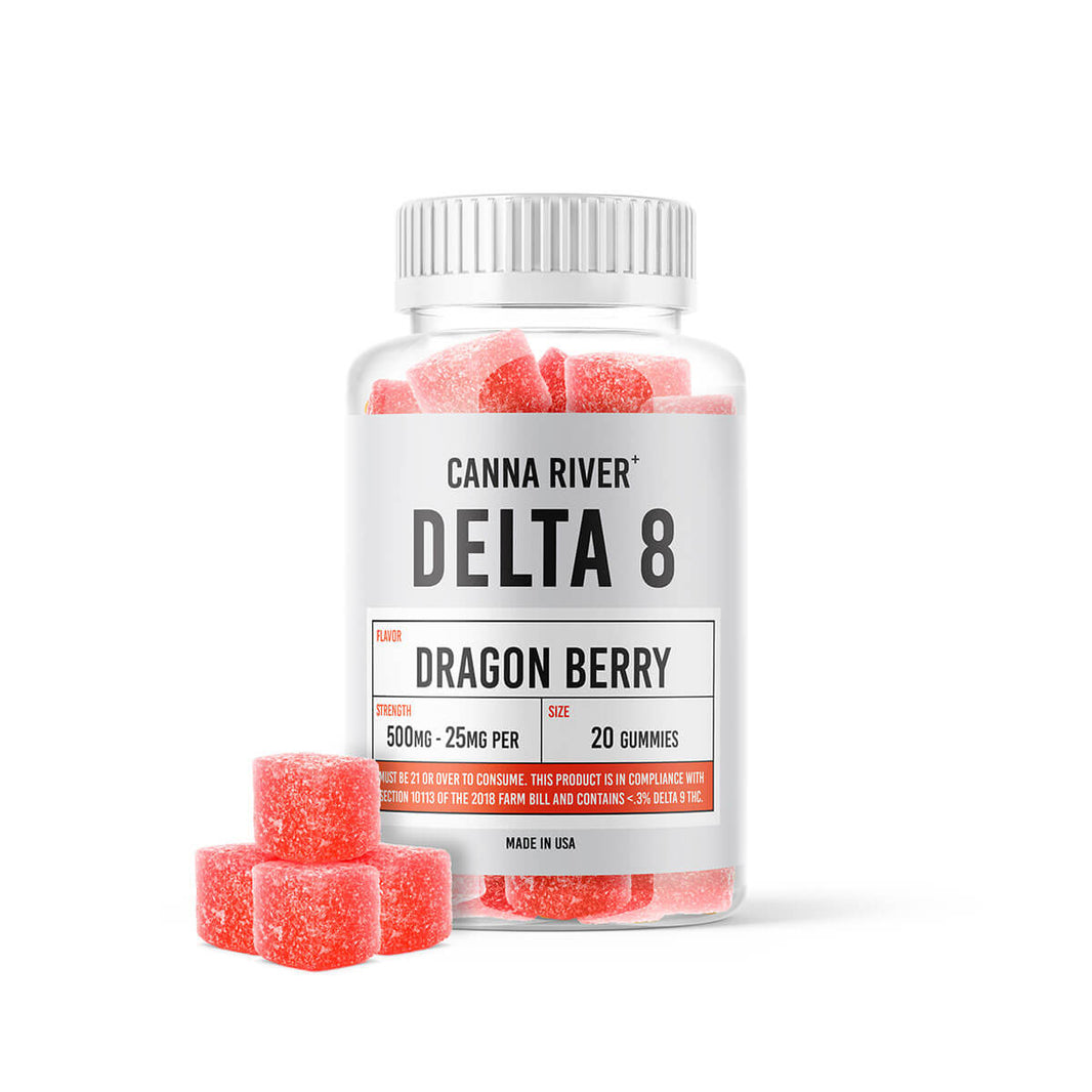 Canna River Delta 8 Gummies – Dragon Berry 25mg 20 Count
