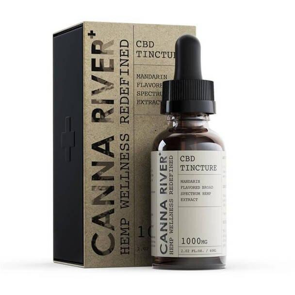 CBD Tinctures Canna River - CBD Tincture - Broad Spectrum Mandarin - 1000mg-5000mg
