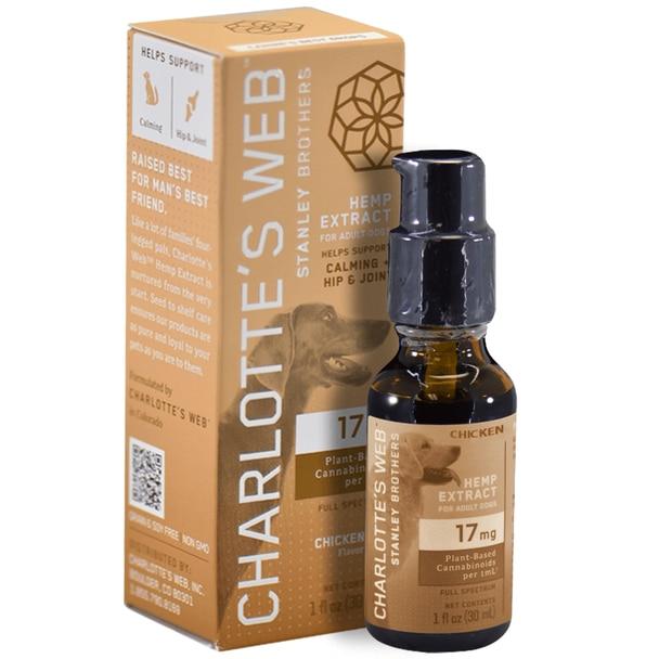 Cbd For Pets Charlottes Web - CBD Pet Tincture - Full Spectrum Calming Drops - 17mg/1mL
