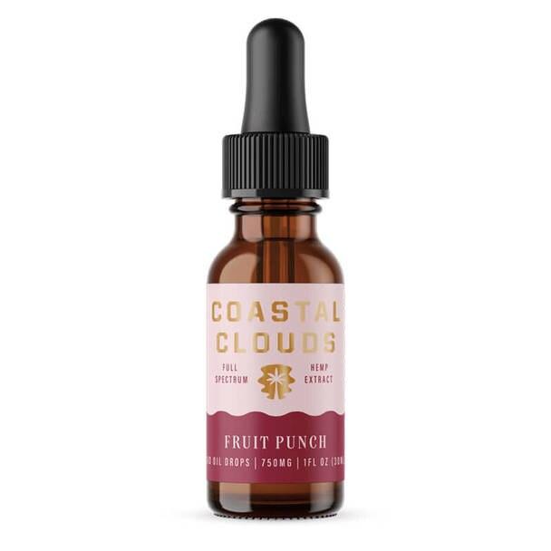 CBD Tinctures Coastal Clouds - CBD Tincture - Full Spectrum Fruit Punch - 750mg-1500mg