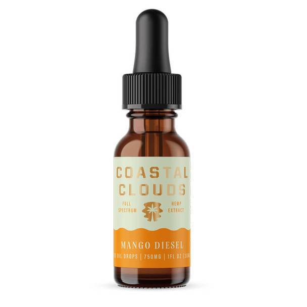 CBD Tinctures Coastal Clouds - CBD Tincture - Full Spectrum Mango Diesel - 750mg-1500mg
