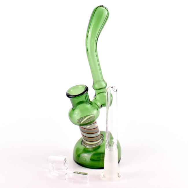 dab rigs USA MADE Green Dab Rig Bubbler Bong with Quartz Banger, Cap and Tool