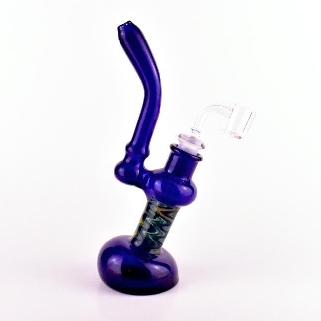 dab rigs USA MADE Blue Dab Rig Bubbler Bong with Quartz Banger, Cap and Tool
