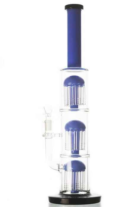 Bongs 18” Double Tree Perc Straight Tube Water Pipe