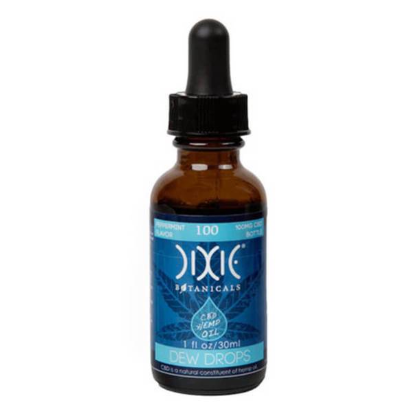 CBD Tinctures Dixie Botanicals - CBD Tincture - Peppermint 1oz Dew Drops - 100mg