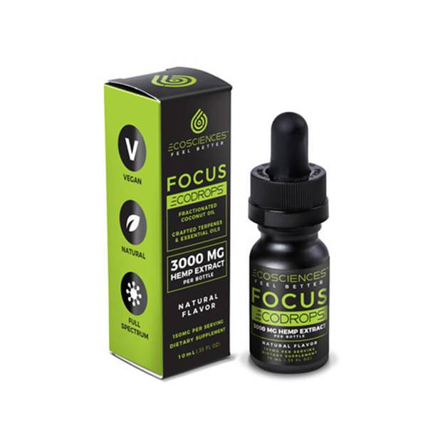 CBD Tinctures Eco Sciences - CBD Tincture - ECODROPS Focus 10ml - 500mg