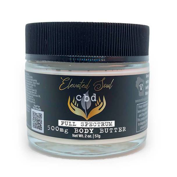 CBD Cream Elevated Soul - CBD Topical - Full Spectrum Body Butter - 500mg
