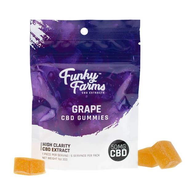 CBD Edibles Funky Farms - CBD Gummies - Grape - 50mg