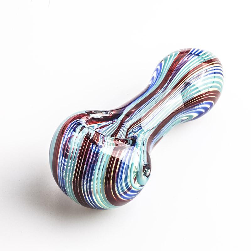 glass pipes Glass Spoon Pipe w/ Stripes