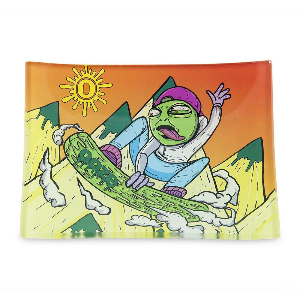 rolling tray Ooze Rolling Tray - Shatter Resistant Glass - Slime Carver