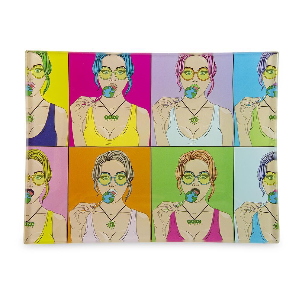 rolling tray Ooze Rolling Tray - Shatter Resistant Glass - Candy Shop
