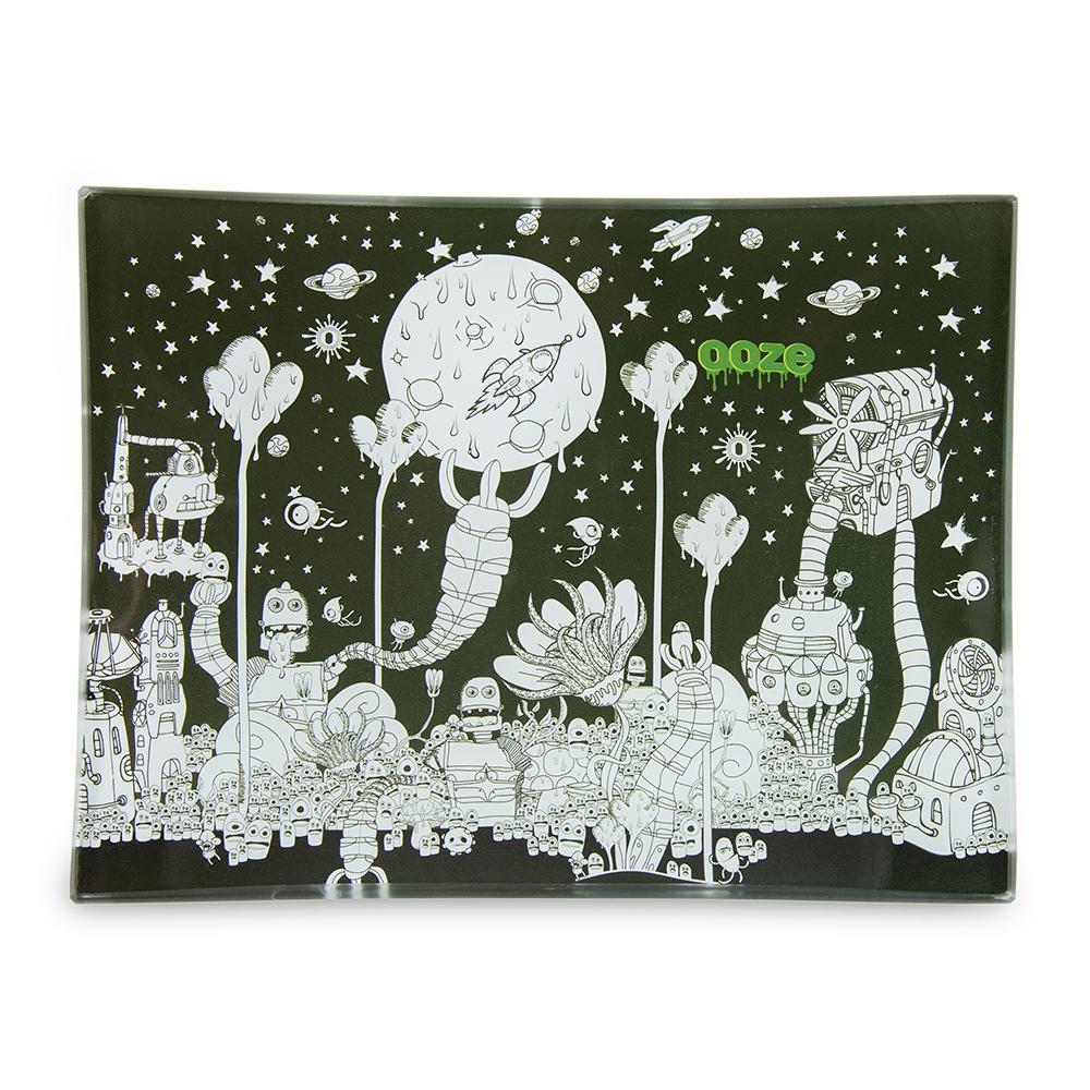 rolling tray Ooze Rolling Tray - Shatter Resistant Glass - Dystopia