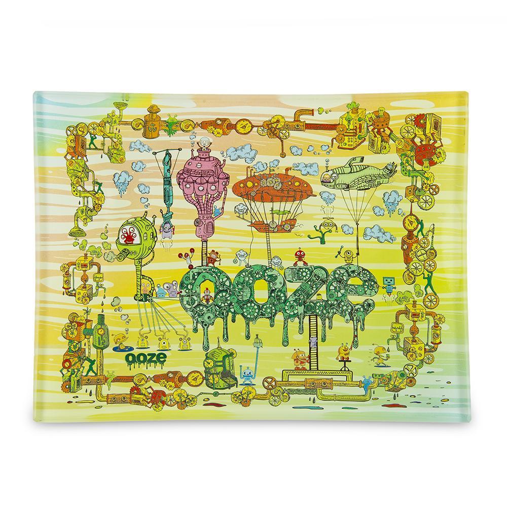 rolling tray Ooze Rolling Tray - Shatter Resistant Glass - The Works