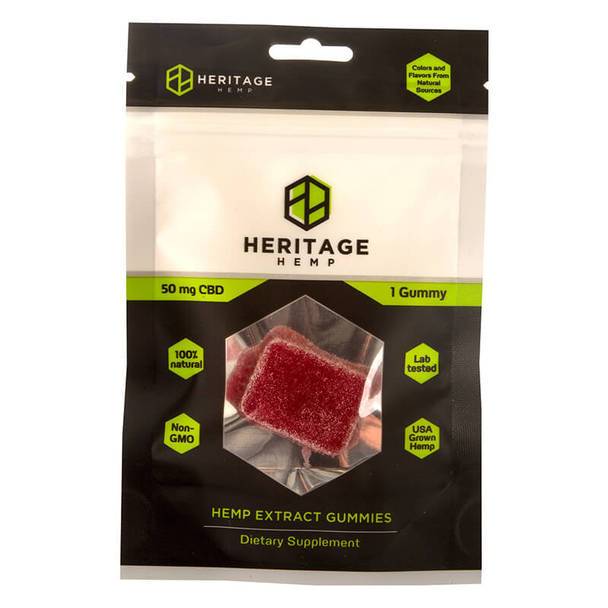 CBD Edibles Heritage Hemp - CBD Edible - Gummie Single Pack - 50mg
