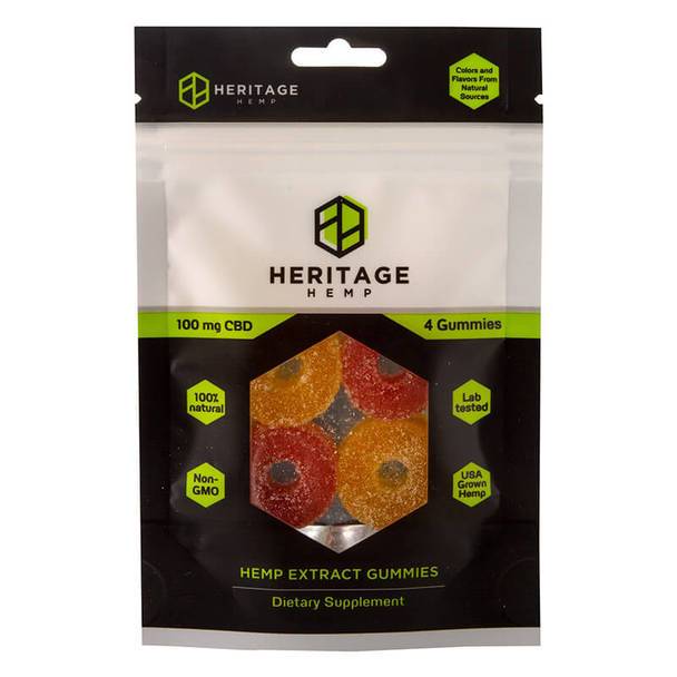 CBD Edibles Heritage Hemp - CBD Edible - Gummies 4 Pack - 25mg