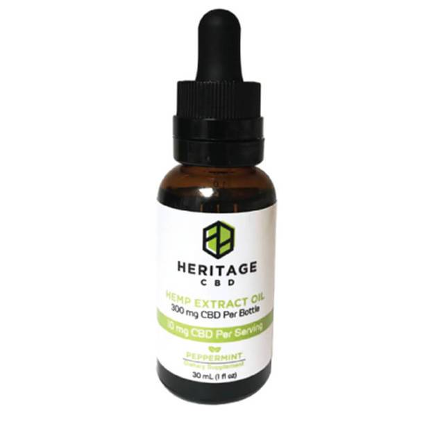 CBD Tinctures Heritage Hemp - CBD Tincture - Peppermint - 300mg-1500mg
