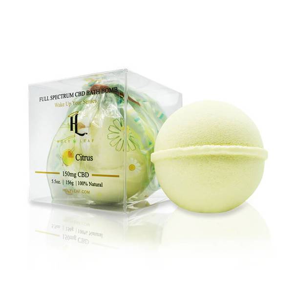 CBD Cream Holy Leaf - CBD Bath - Citrus Bath Bomb - 150mg