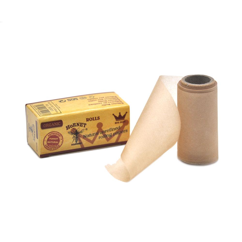 rolling tray Hornet 5m Natural Unrefined Hemp Rolling Paper 5 Rolls