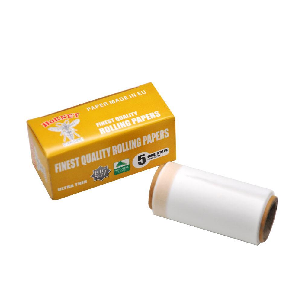 rolling tray Hornet 5m Natural Unrefined Organic Rolling Paper 5 Rolls