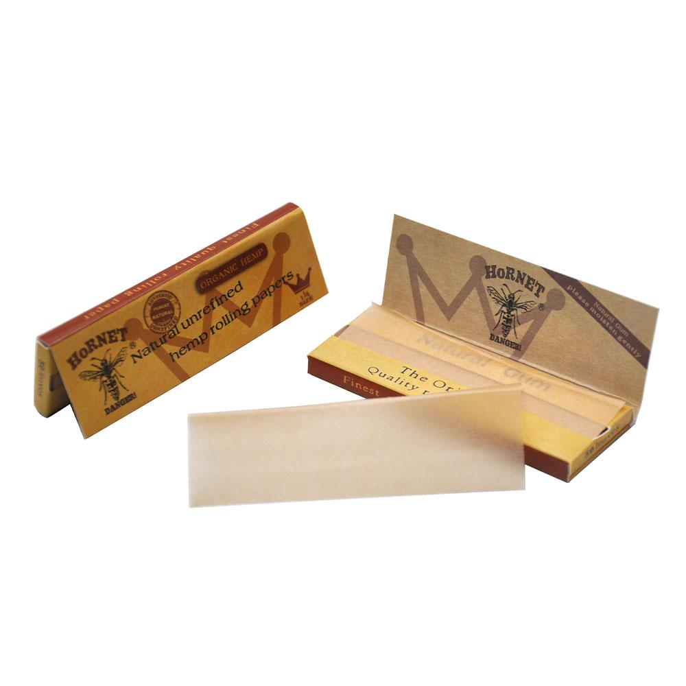 rolling tray Hornet Brown Slim Organic Hemp Rolling Paper 5 Booklets