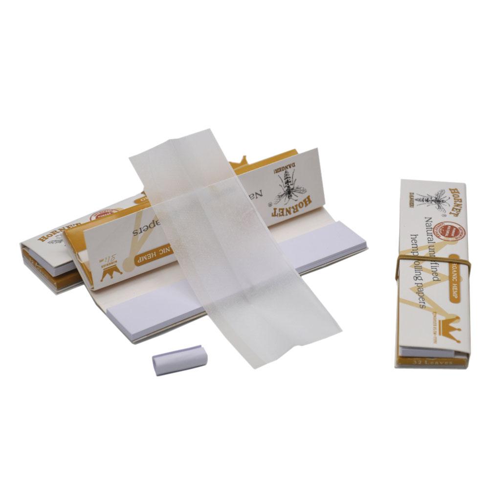 rolling tray Hornet Natural Unrefined Hemp Rolling Paper 5 Booklets